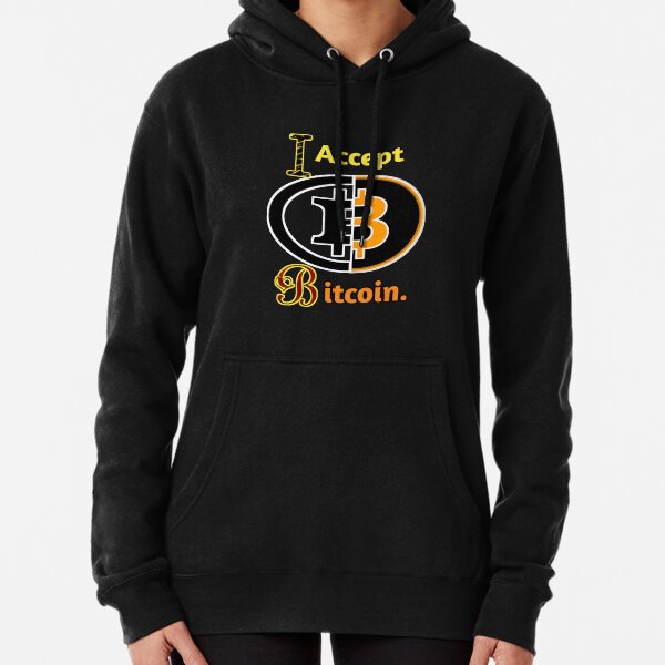 Ich akzeptiere Bitcoin, ich akzeptiere BTC, ich akzeptiere Bitcoin als Zahlungsmethode, ich akzeptiere Kryptowährung. V2- Hoodie