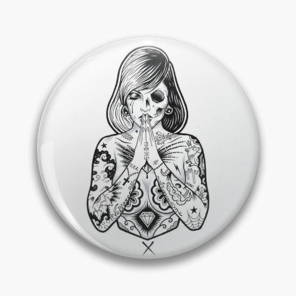 Item preview, Wild girl woman tattoos designed and sold by Home-of-art.