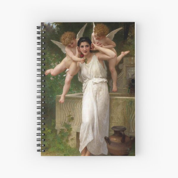 Realism Renaissance Famous Paintings: Youth, 1893, William-Adolphe Bouguereau Spiral Notebook