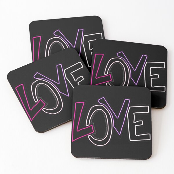 Item preview, LOVE on Black Background designed and sold by ShajenDesigns.