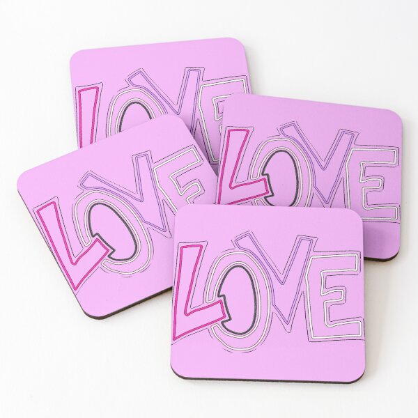 Item preview, LOVE on Light Pink Background designed and sold by ShajenDesigns.