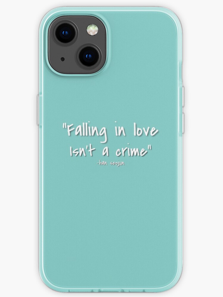 Coque Iphone Citation De True Beauty Kdrama Han Seojun Tomber En Amour N Est Pas Un Crime Par Banoffe12 Redbubble