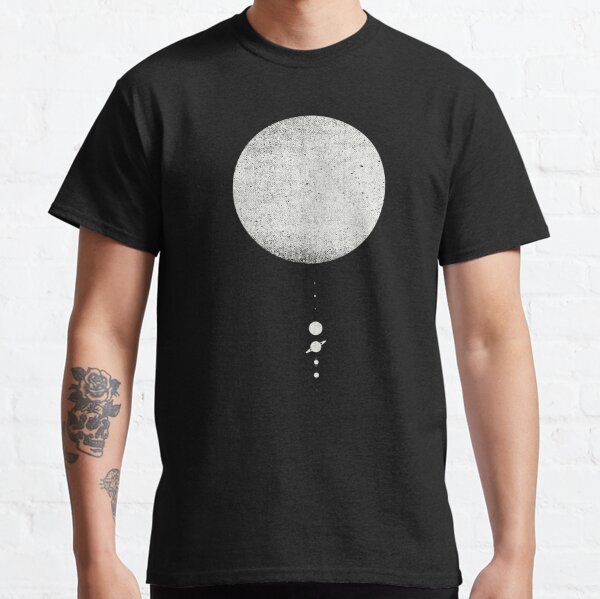 Minimal Solar System | White Ink Edition Classic T-Shirt