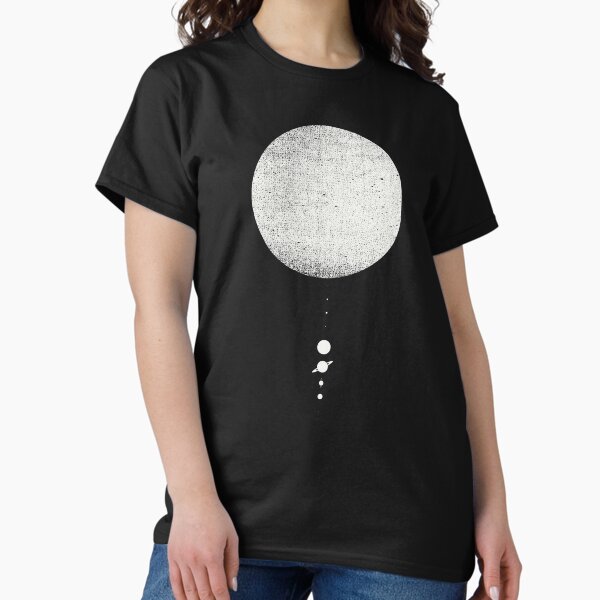 Item preview, Minimal Solar System | White Ink Edition designed and sold by geekchic tees.