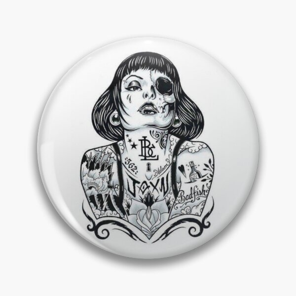 Item preview, Wild girl woman tattoos designed and sold by Home-of-art.