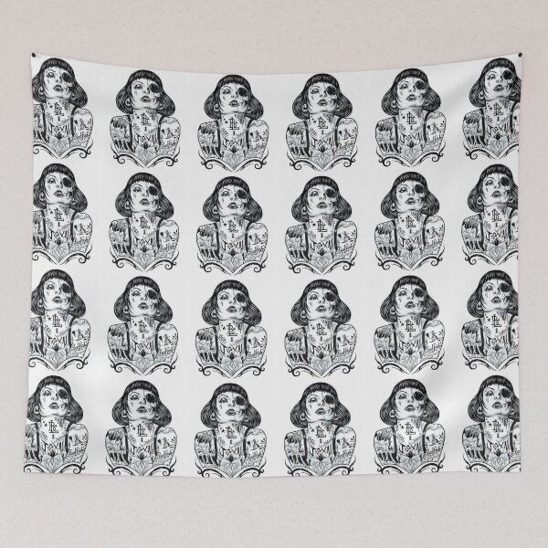 Item preview, Wild girl woman tattoos designed and sold by Home-of-art.