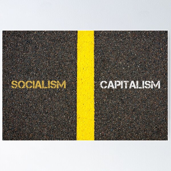 Item preview, Antonym concept of SOCIALISM versus CAPITALISM designed and sold by Stanciuc.