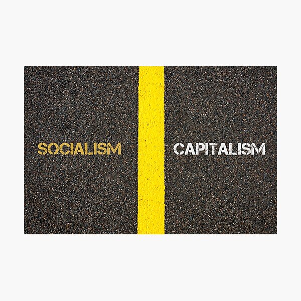 Item preview, Antonym concept of SOCIALISM versus CAPITALISM designed and sold by Stanciuc.