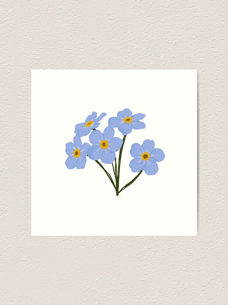 True Forget-me-not Art Print for Sale by ArtbyOP