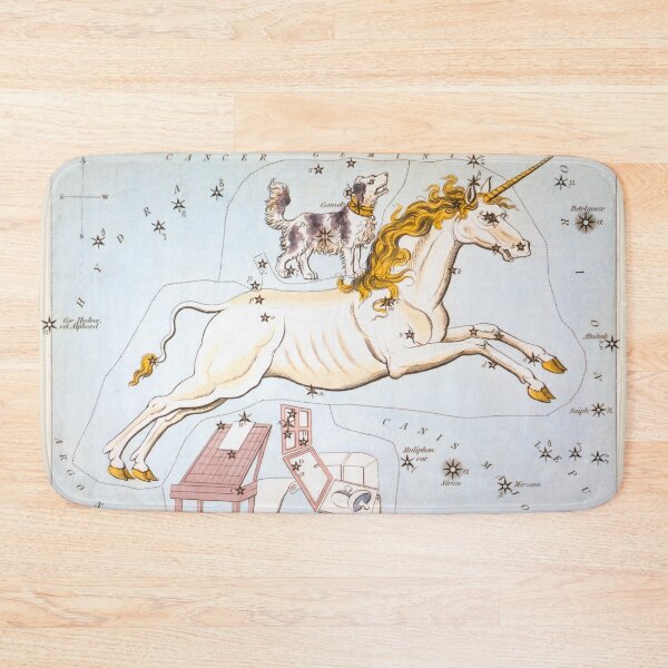 Item preview, Antique Constellation Map of Monoceros (unicorn), Canis Minor (little dog) designed and sold by VintageArchive.