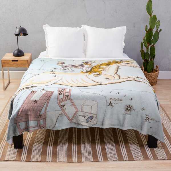Item preview, Antique Constellation Map of Monoceros (unicorn), Canis Minor (little dog) designed and sold by VintageArchive.