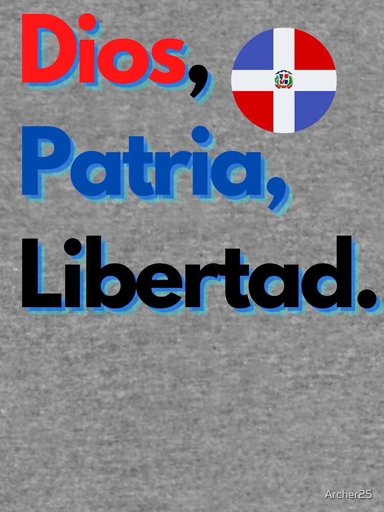 DIOS, PATRIA, LIBERTA Dominican Republic patriotic flag symbol