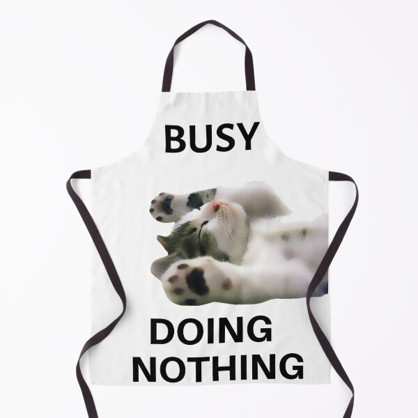Item preview, busy doing nothing white kitty designed and sold by GabyVGalindo.