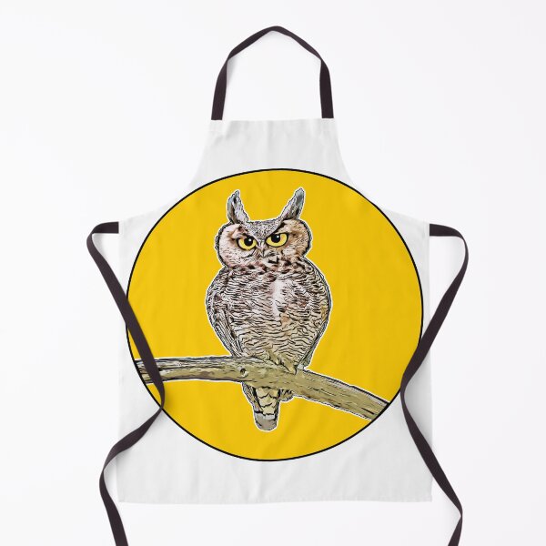 Item preview, Fat owl on a branch designed and sold by Moxiekingdom.