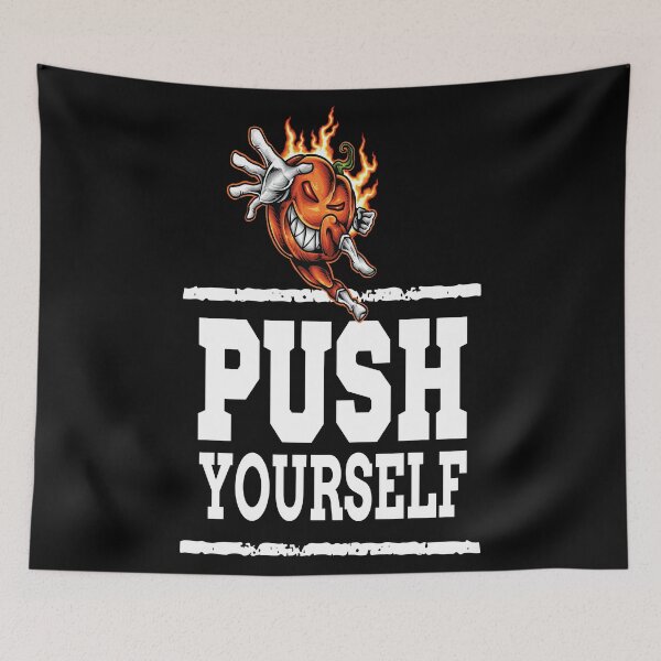 Item preview, Push Yourself Halloween Pumpkin Workout Bodybuilding designed and sold by ProjectX23.