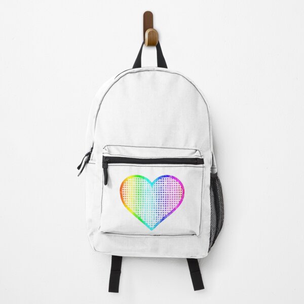 Item preview, Distressed Double Rainbow and White Gingham Heart designed and sold by Bumblefuzzies.