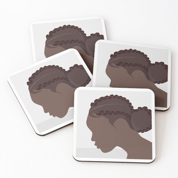 Item preview, Beautiful woman side view portrait with braides designed and sold by ZoeStart.