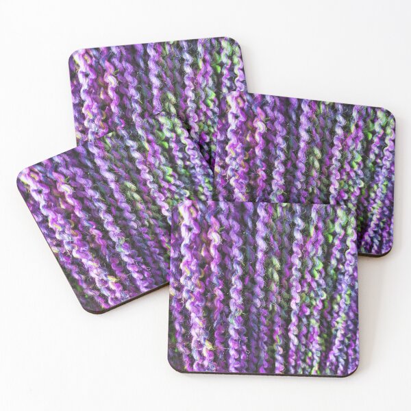 Item preview, Purple and green mix Textured yarn art designed and sold by Tranquilarrow.
