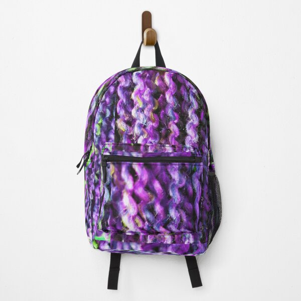 Item preview, Purple and green mix Textured yarn art designed and sold by Tranquilarrow.
