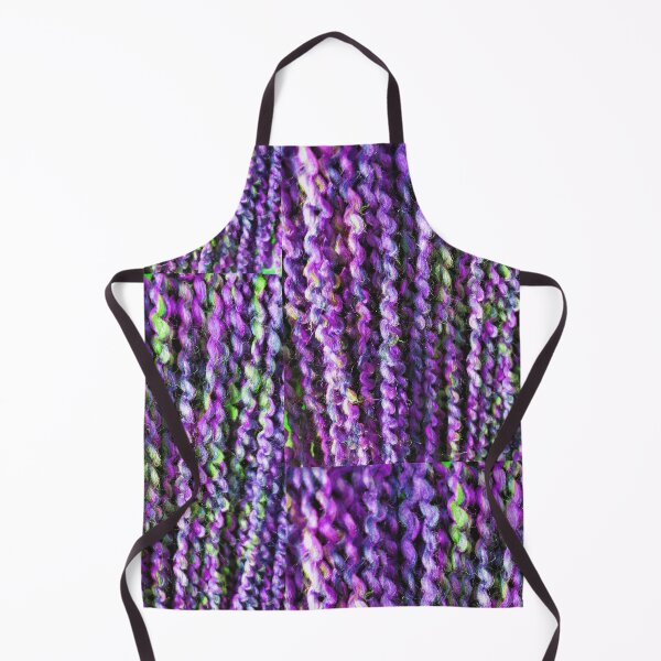 Item preview, Purple and green mix Textured yarn art designed and sold by Tranquilarrow.