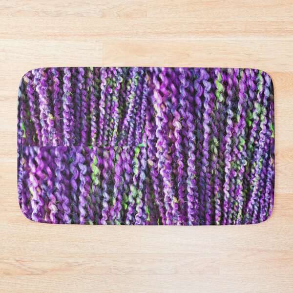 Item preview, Purple and green mix Textured yarn art designed and sold by Tranquilarrow.