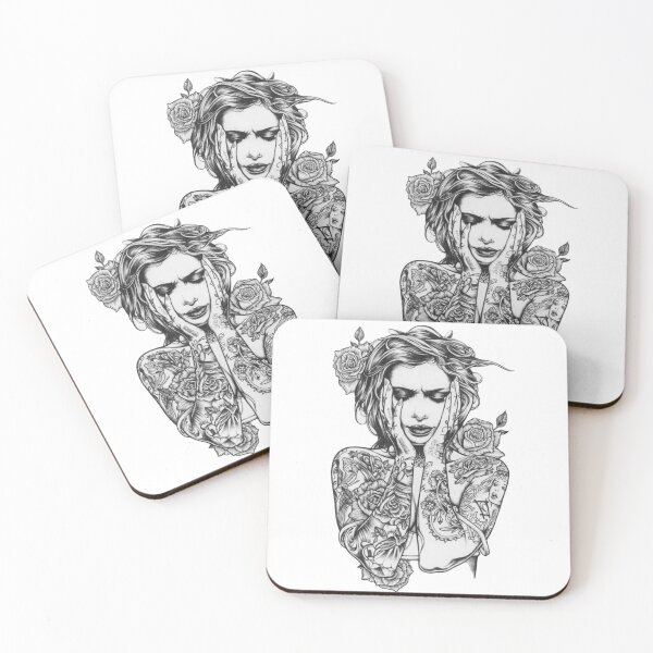 Item preview, Wild girl woman tattoos designed and sold by Home-of-art.