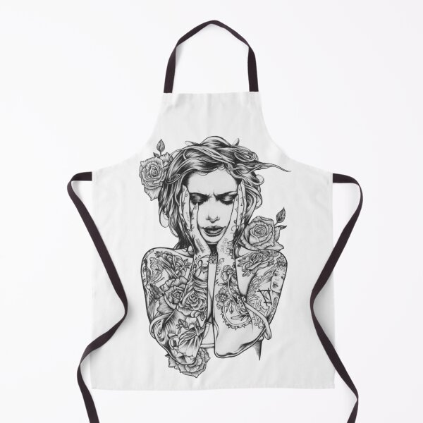 Item preview, Wild girl woman tattoos designed and sold by Home-of-art.