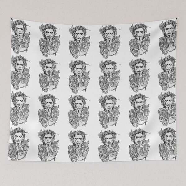 Item preview, Wild girl woman tattoos designed and sold by Home-of-art.