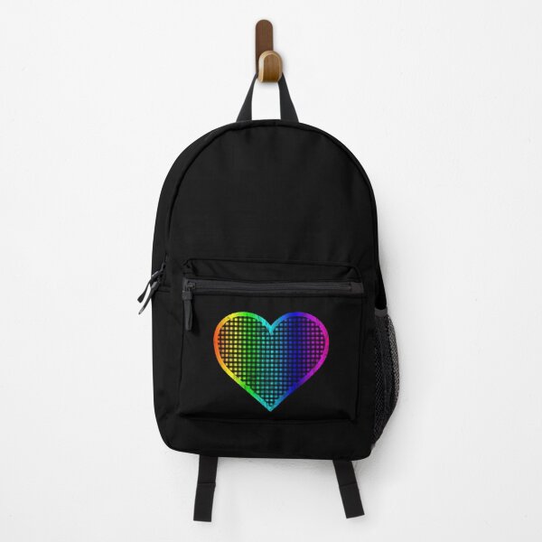 Item preview, Distressed Double Rainbow and Black Gingham Heart designed and sold by Bumblefuzzies.