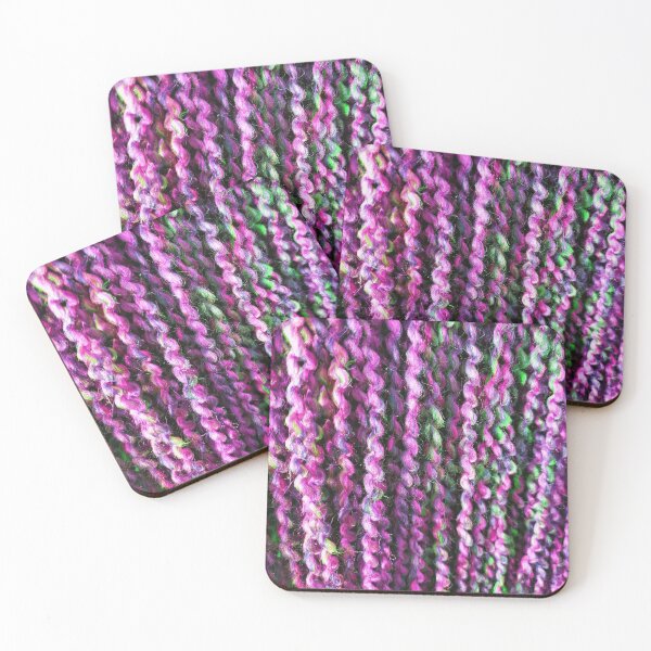 Item preview, Pink and green mix textured yarn art designed and sold by Tranquilarrow.