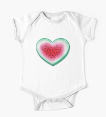 Summer Love - Watermelon Heart One Piece - Short Sleeve
