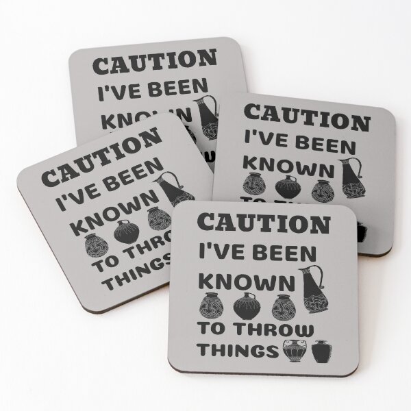 Item preview, Caution I've Been Known To Throw Things designed and sold by SharpThreadZ.