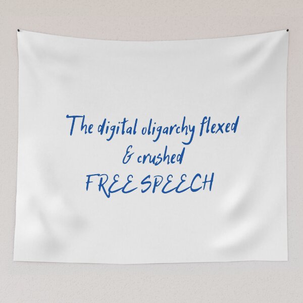 Item preview, The Digital Oligarchy Flexed & Crushed Freedom Of Speech designed and sold by StormyMuse.