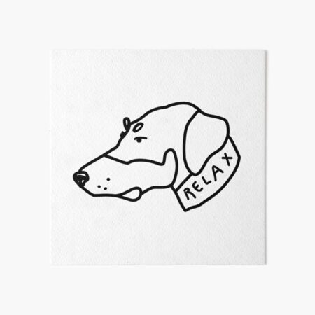 relax dog doodle Art Board Print