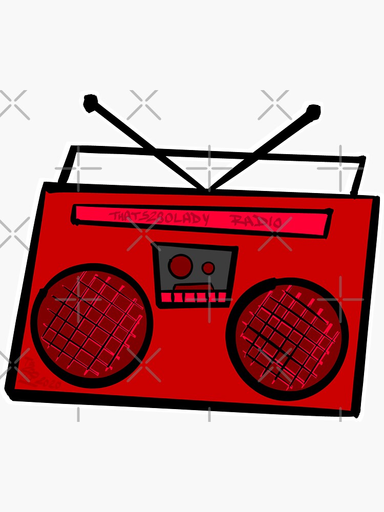 Red Boombox by that5280lady