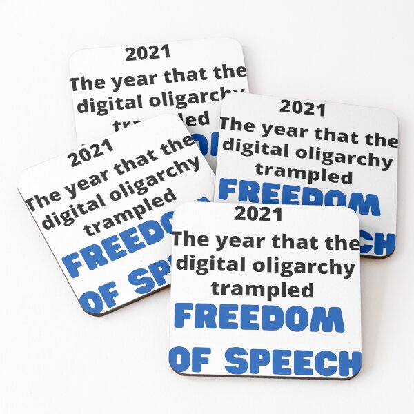 Item preview, 2021 The Year The Digital Oligarchy Trampled Freedom Of Speech designed and sold by StormyMuse.
