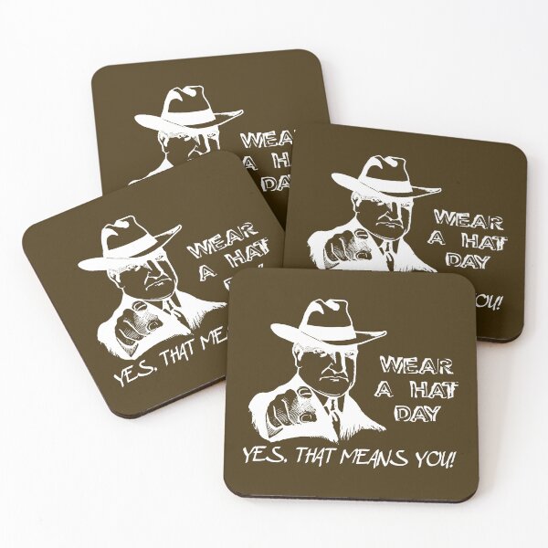 Item preview, Wear A Hat Day - Yes, that means you! (pointing man) white designed and sold by SolidEarthArt.
