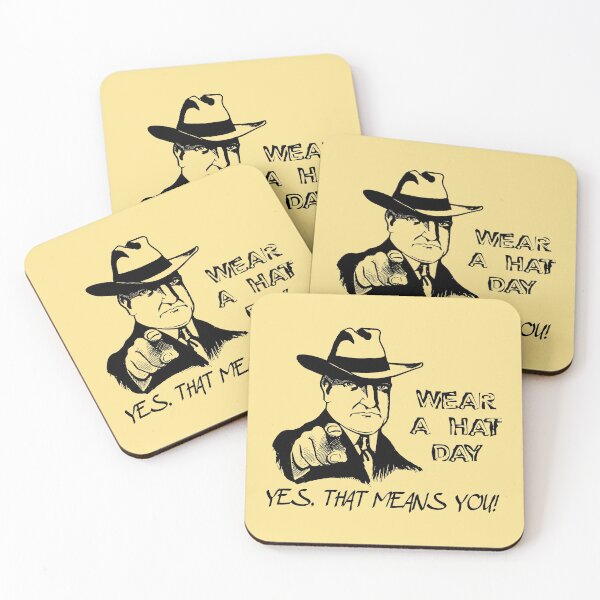 Item preview, Wear A Hat Day - Yes, that means you! (pointing man) black designed and sold by SolidEarthArt.