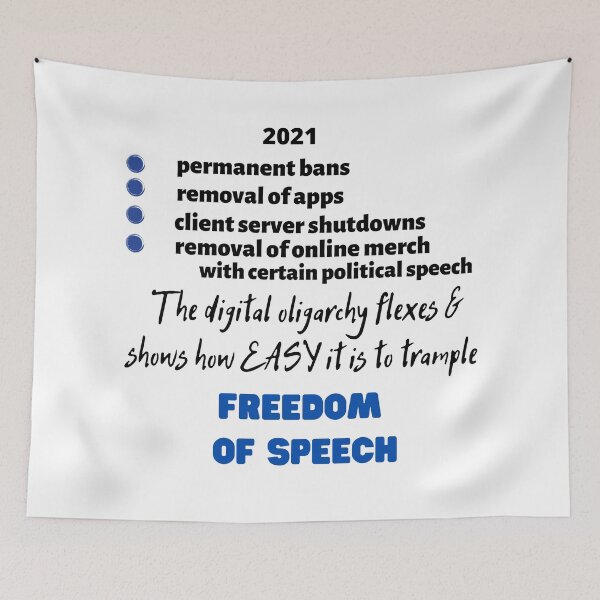Item preview, Big Tech Trampled Freedom Of Speech designed and sold by StormyMuse.