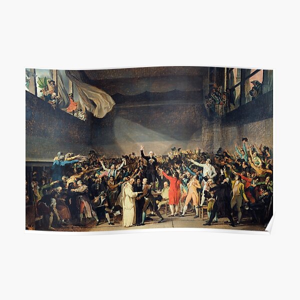 "Tennis Court Oath Jacques Louis David French Revolution 1794