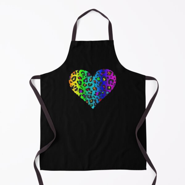 Item preview, Distressed Dark Rainbow Leopard Print Heart designed and sold by Bumblefuzzies.