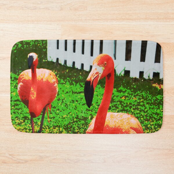 Item preview, Pink Flamingos - Posterized, Bright Pink Flamingos, Pair of Flamingos, Colorful Birds designed and sold by naturecdesigns.