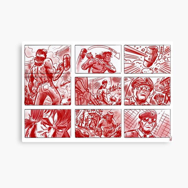Chain Gang #4 - Comic panel style Canvas Print
