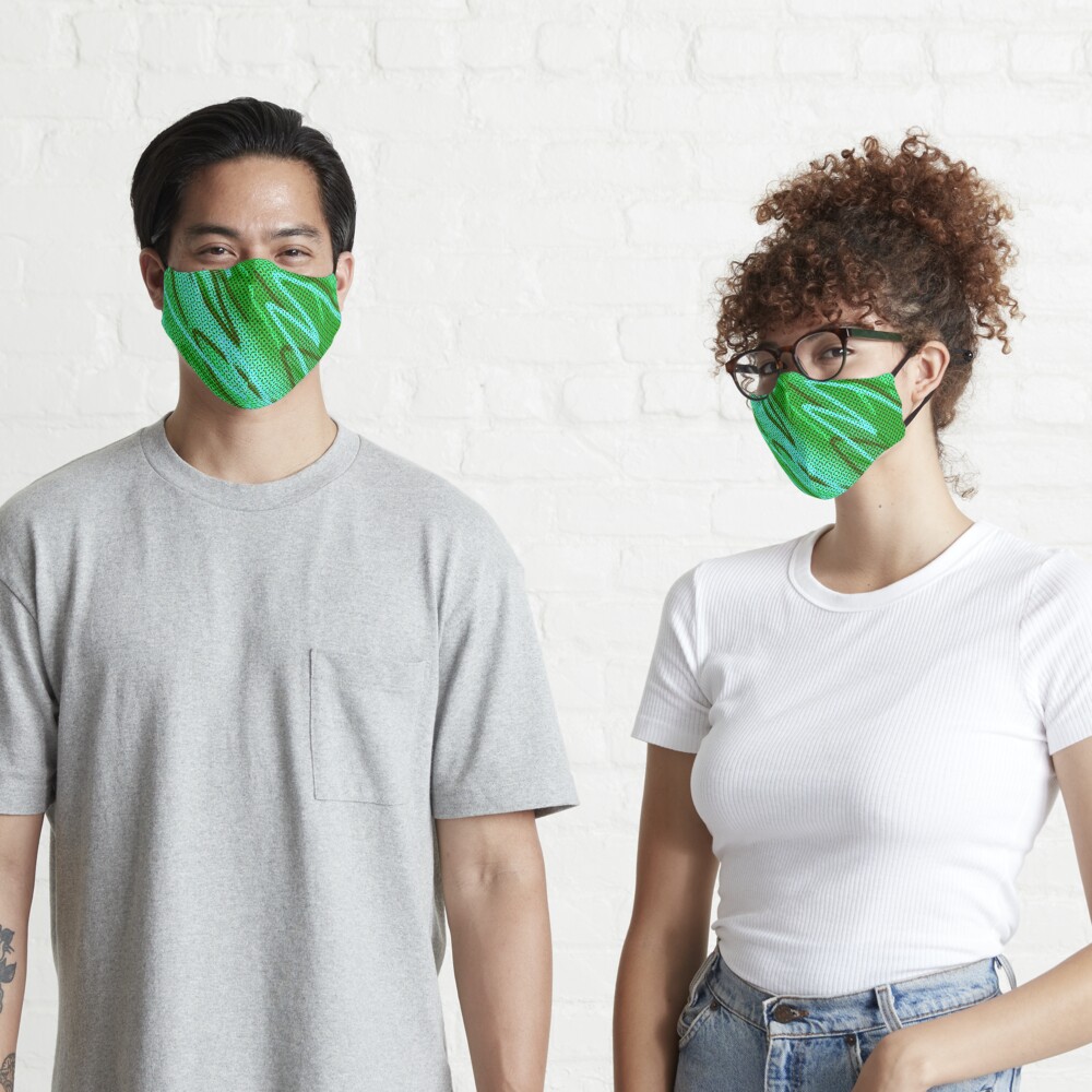Half tones in green Mask