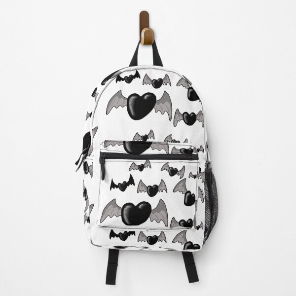 Item preview, Black hearts with bat wings cartoon motif designed and sold by ARTOFDARK.