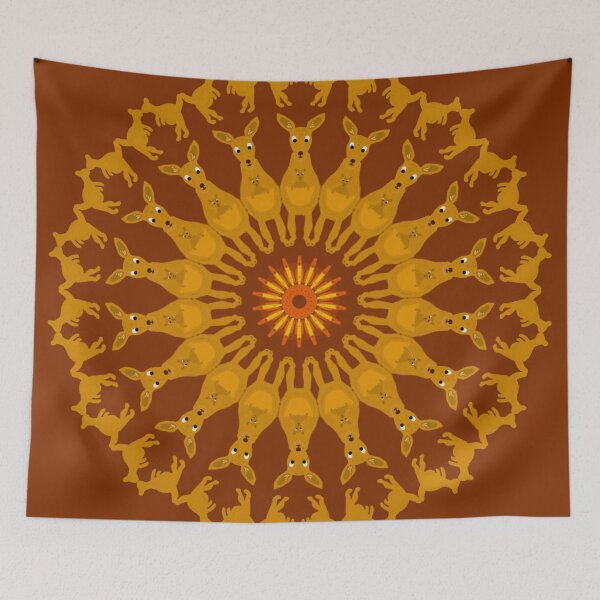 Artikelvorschau, Känguru Klatsch Mandala Design entworfen und verkauft von MandalaZoo.