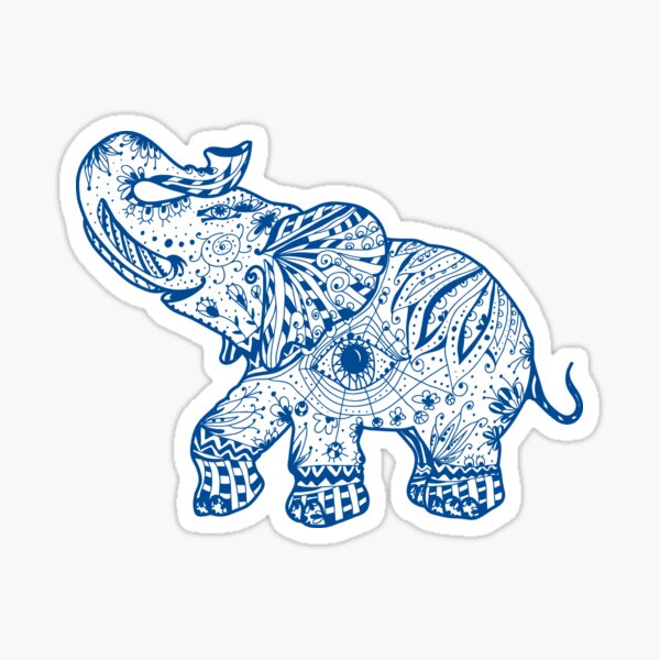 blue elephant Sticker