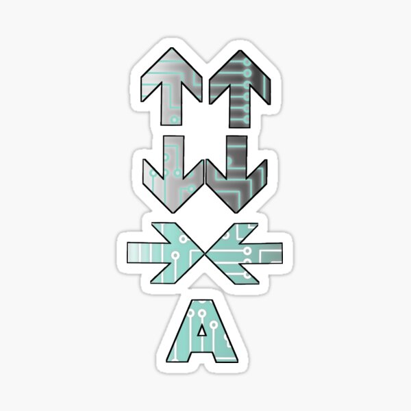 Be More Chill Up Up Down Down Left Right A Sticker