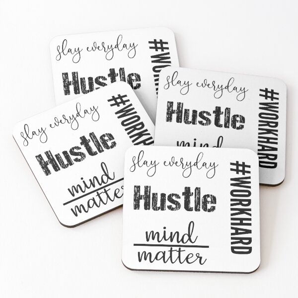 Item preview, Hustle and Work Hard Entrepreneur Motivation designed and sold by Jennifer Church.