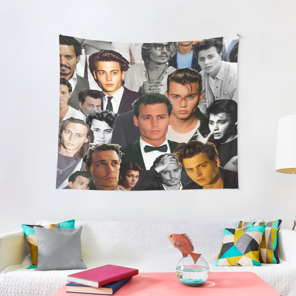 Disover Johnny Depp Collage Tapestry